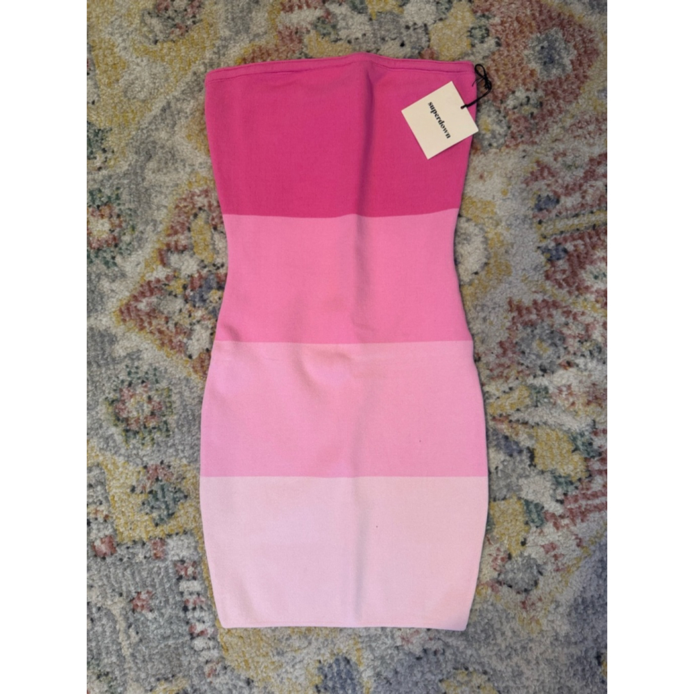 superdown Strapless Colorblock Pink Mini Dress - Picture 3 of 3